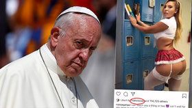 Překlep papeže Františka? Na instagramu lajknul fotku vnadné modelce!
