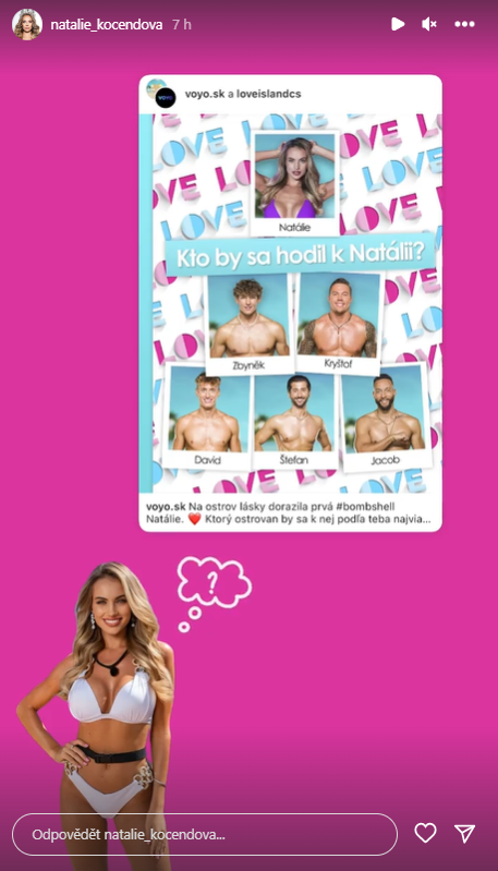 Misska Kočendová v reality show Love Island