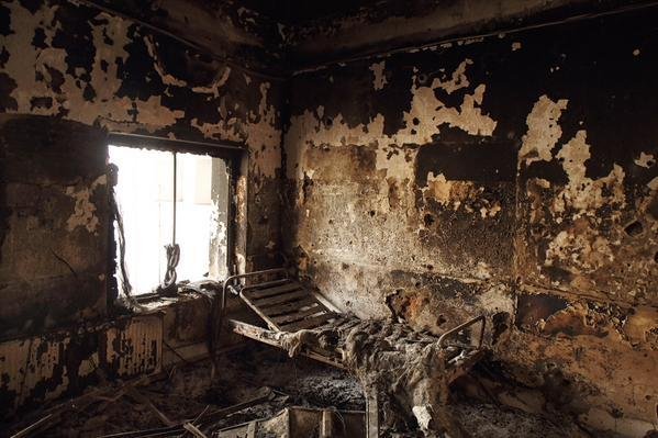 Lékaři bez hranic vyfotografovali zbytky vybombardované nemocnice v Kunduzu.
