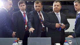 ukrajinský ministr obrany Stepan Poltorak na setkání ministrů obrany NATO v Bruselu, 8.6.2018