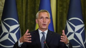 Šéf NATO Stoltenberg nečekaně v Kyjevě (28.9.2023)