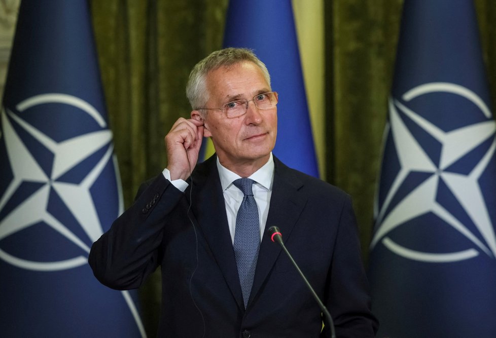 Šéf NATO Stoltenberg nečekaně v Kyjevě (28.9.2023)
