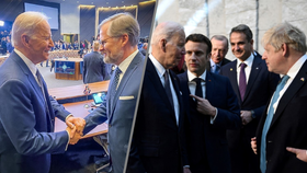 Lídři států NATO na summitu v Bruselu. (24.3.2022)