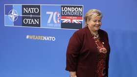 Závěrečný den summitu NATO, na snímku norská premiérka Erna Solbergová, (4.12.2019).
