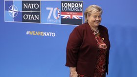 Závěrečný den summitu NATO, na snímku norská premiérka Erna Solbergová, (4.12.2019).