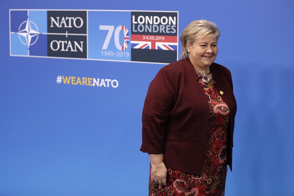 Závěrečný den summitu NATO, na snímku norská premiérka Erna Solbergová, (4.12.2019)