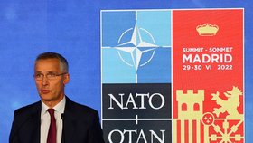 Generální tajemník NATO Jens Stoltenberg na summitu v Madridu (28.6.2022)