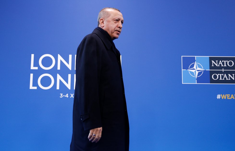 Závěrečný den summitu NATO, na snímku turecký prezident Recep Erdogan, (4.12.2019).