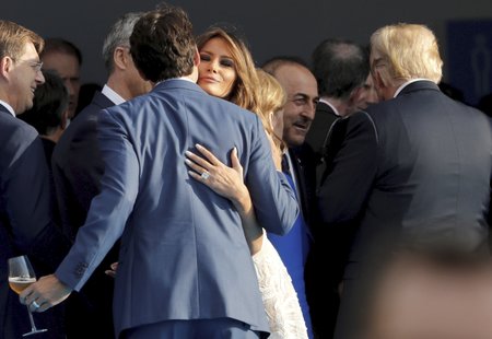 Melania Trumpová s kanadským premiérem Justinem Trudeau.