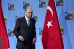 Turecký prezident Recep Tayyip Erdogan na summitu NATO