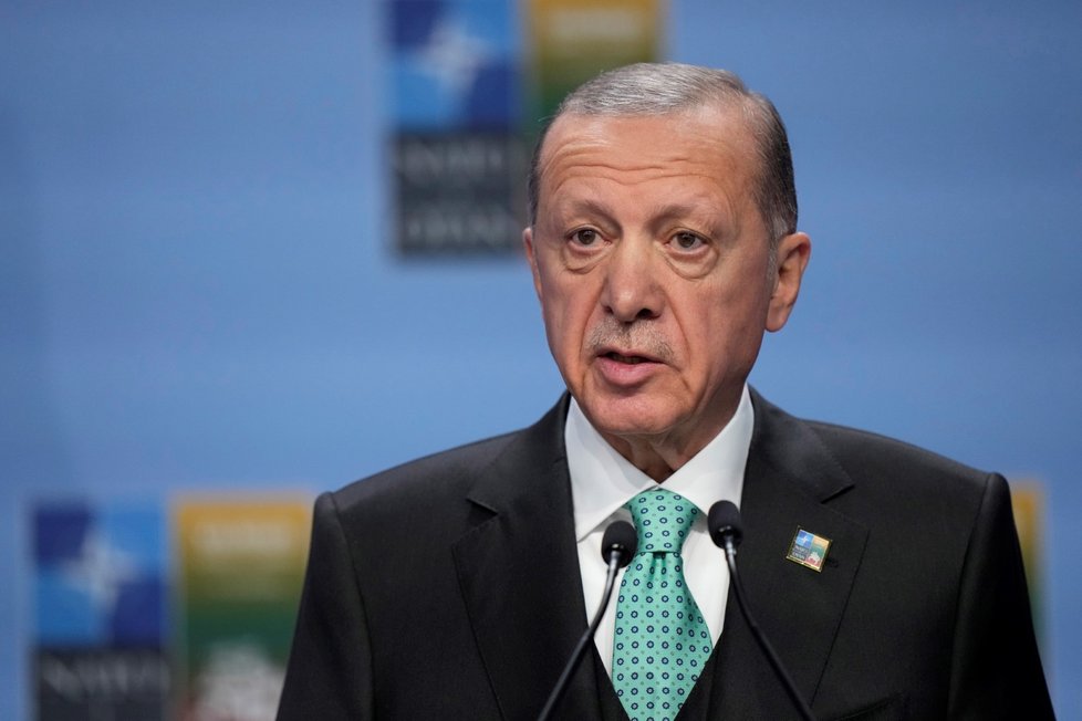 Turecký prezident Recep Tayyip Erdogan na summitu NATO (12. 7. 2023)