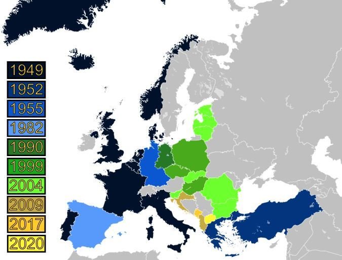 Mapa rozšiřování NATO