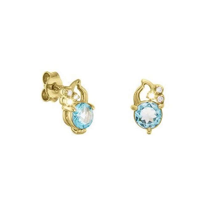 Zlaté náušnice s topazy a diamanty, JK šperky, 17310 Kč Zlaté náušnice s topazy a diamanty, JK šperky, 17310 Kč