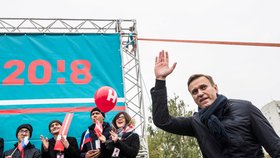Navalnyj při demonstraci