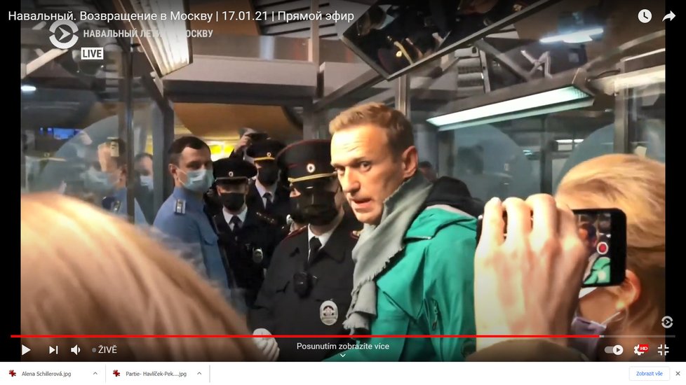 Ruský opoziční politik Alexej Navalnyj je zpátky v Moskvě. Hned po vystoupení z letadla ho ale policie zatkla. Stejně skončili i jeho stoupenci.