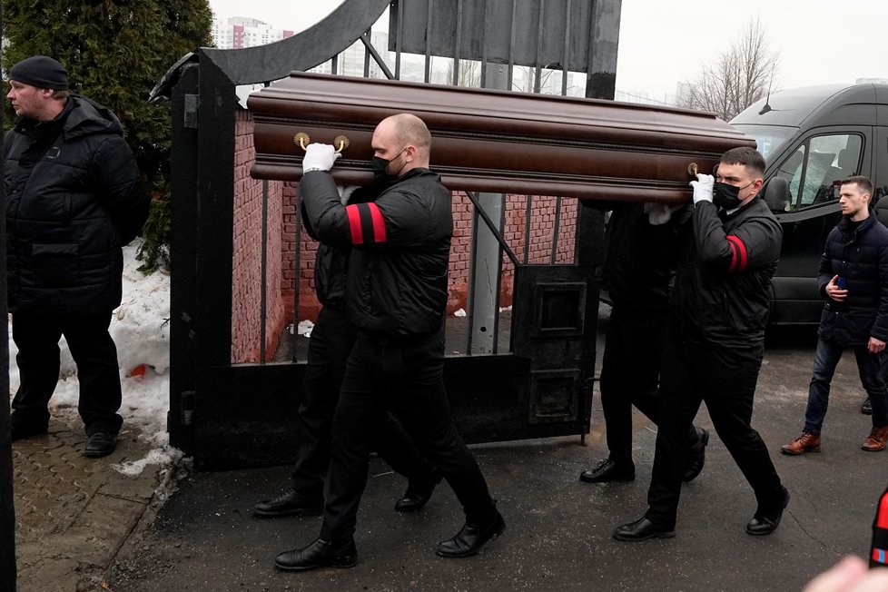 Pohřeb Alexeje Navalného na Borisovském hřbitově (1. 3. 2024)