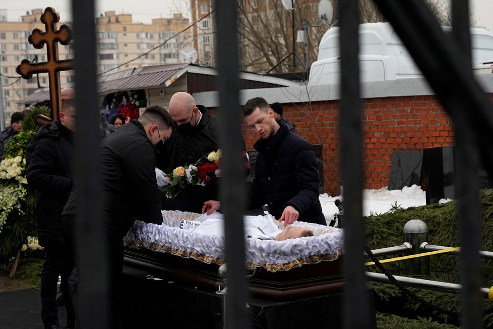 Pohřeb Alexeje Navalného na Borisovském hřbitově (1. 3. 2024).
