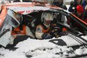 Takhle to dopadne, když „odejde“ přední sklo na Švédské  rallye. Posádka soutěž v roce 2006 dokončila.