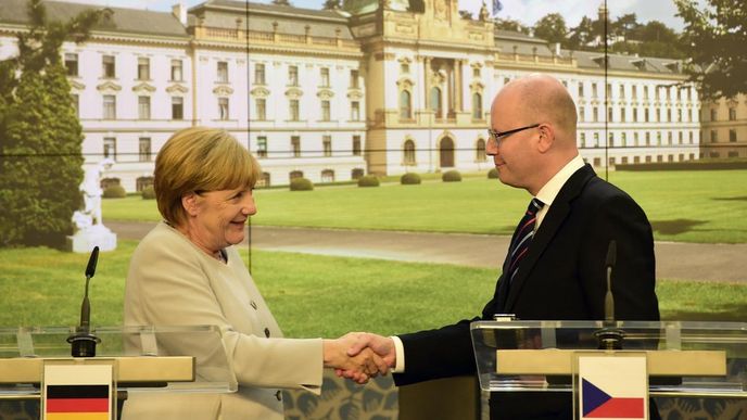 návštěva Angely Merkelové v Praze