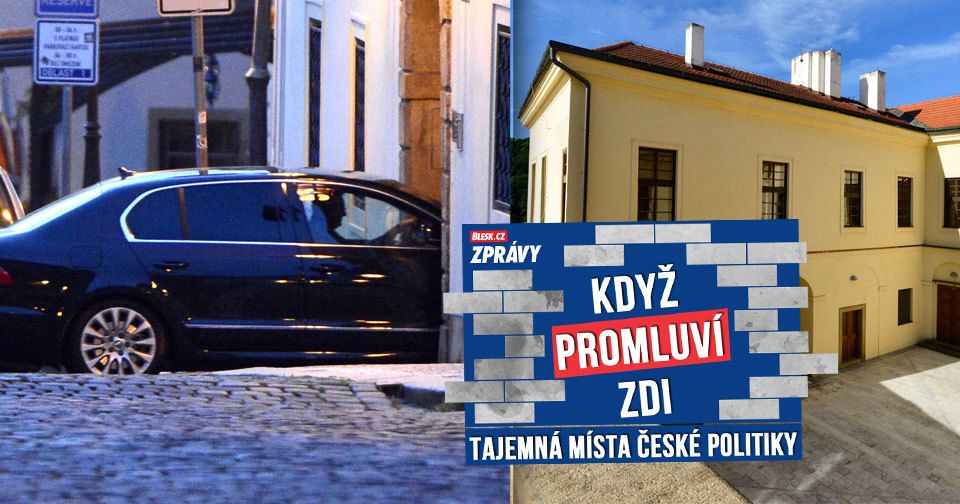 Zajíždějící limuzína premiéra Petra Nečase - v roce 2013 tady po odluce od své manželky bydlel. Hrzánský palác jinak slouží jako náhradní sídlo vlády. Jak to vypadá uvnitř?