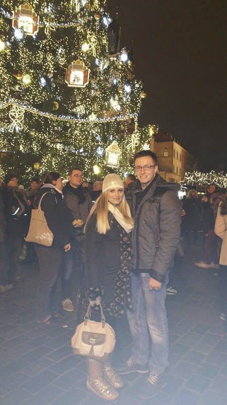 Veronika s Lukášem na pražských vánočních trzích