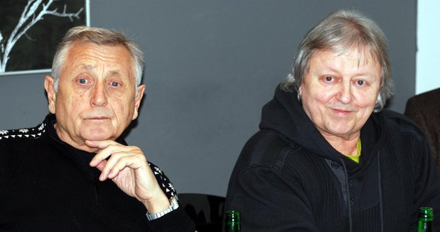 Václav Neckář na středeční tiskové konferenci s Jiřím Menzelem