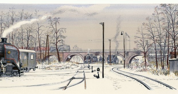 Kolejiště před Negrelliho viaduktem