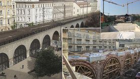 Místo garáží a skladů kavárny, bistra nebo start-upy. Oblouky Negrelliho viaduktu oživí pražský Karlín