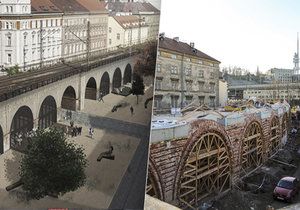 Práce na Negrelliho viaduktu se zdárně blíží ke konci. V červnu 2020 po něm projedou první vlaky.