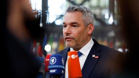 Summit v Bruselu: Rakouský kancléř Karl Nehammer