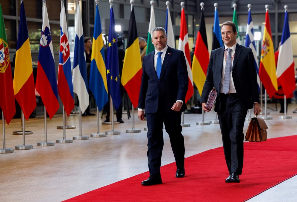 Summit v Bruselu: Rakouský kancléř Karl Nehammer