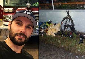Hasič Daniel Šarman našel na silnici ležet v krvi cyklistu. Nezaváhal ani chvíli a začal ho oživovat.