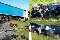 U Litomyšle se srazil osobák s kamionem: Dva lidé zemřeli