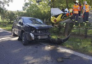 Při čelním střetu dvou aut na Plzeňsku zemřela řidička (†32) fabie.