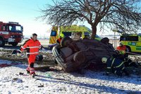 Nehodu osobního auta a kamionu na Šumpersku nepřežil řidič osobáku