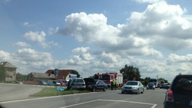 K nehodě došlo na křižovatce u obce Zámrsk