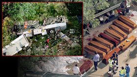 Při děsivé nehodě autobusu v Itálii zemřela většina cestujících