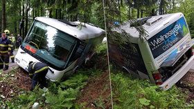 Ve Špindlerově Mlýně se kvůli chlapci na koloběžce vyboural autobus: Pět lidí se zranilo