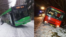 Zima si nevybírá! Nehody mají i řidiči z povolání.
