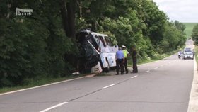 Nehoda linkového autobusu u obce Střílky na Kroměřížsku