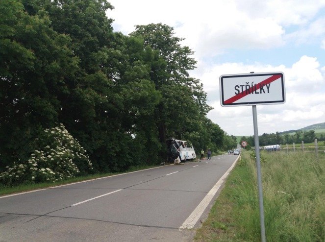 Nehoda linkového autobusu u obce Střílky na Kroměřížsku