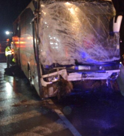 Srážka autobusu a mikrobusu na Slovensku