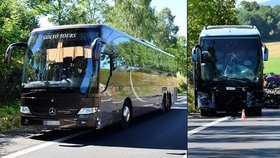Auto na Karlovarsku nabouralo dva autobusy turistů: Posádka vozu zemřela na místě
