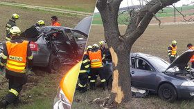 Vážná nehoda u Berouna: Řidiče (†68) nezachránila ani sanitka, která jela zrovna kolem