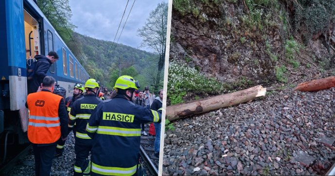 Vlak na Berounsku narazil do stromu: Evakuace 250 cestujících a zastavení provozu!