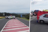 Tragická nehoda u Bludova: Srážku dvou aut jeden z řidičů nepřežil