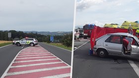 Tragická nehoda u Bludova: Srážku dvou aut jeden z řidičů nepřežil