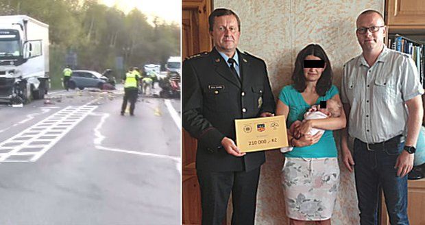 Policista Jan zemřel při nehodě, po smrti se mu narodila holčička! Pro maminku vybrali 200 tisíc