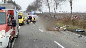 Policisté hledají svědky tragické nehody, která se stala na silnici I/43 u odbočky na Lysice poblíž Bořitova v pondělí 30. listopadu 2020 kolem 15.30.