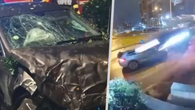 Létající mercedes v Rumunsku